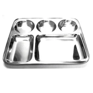 Rectangular 5 Compartment Thali 33cm
